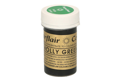 Green Holly Spectral Paste - Fondant and Buttercream Colour 25g - Sugarflair