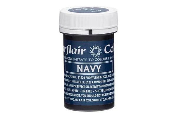 Blue Navy Spectral Paste - Fondant and Buttercream Colour 25g - Sugarflair