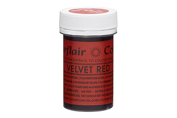 Red Velvet Spectral Paste - Fondant and Buttercream Colour 25g - Sugarflair