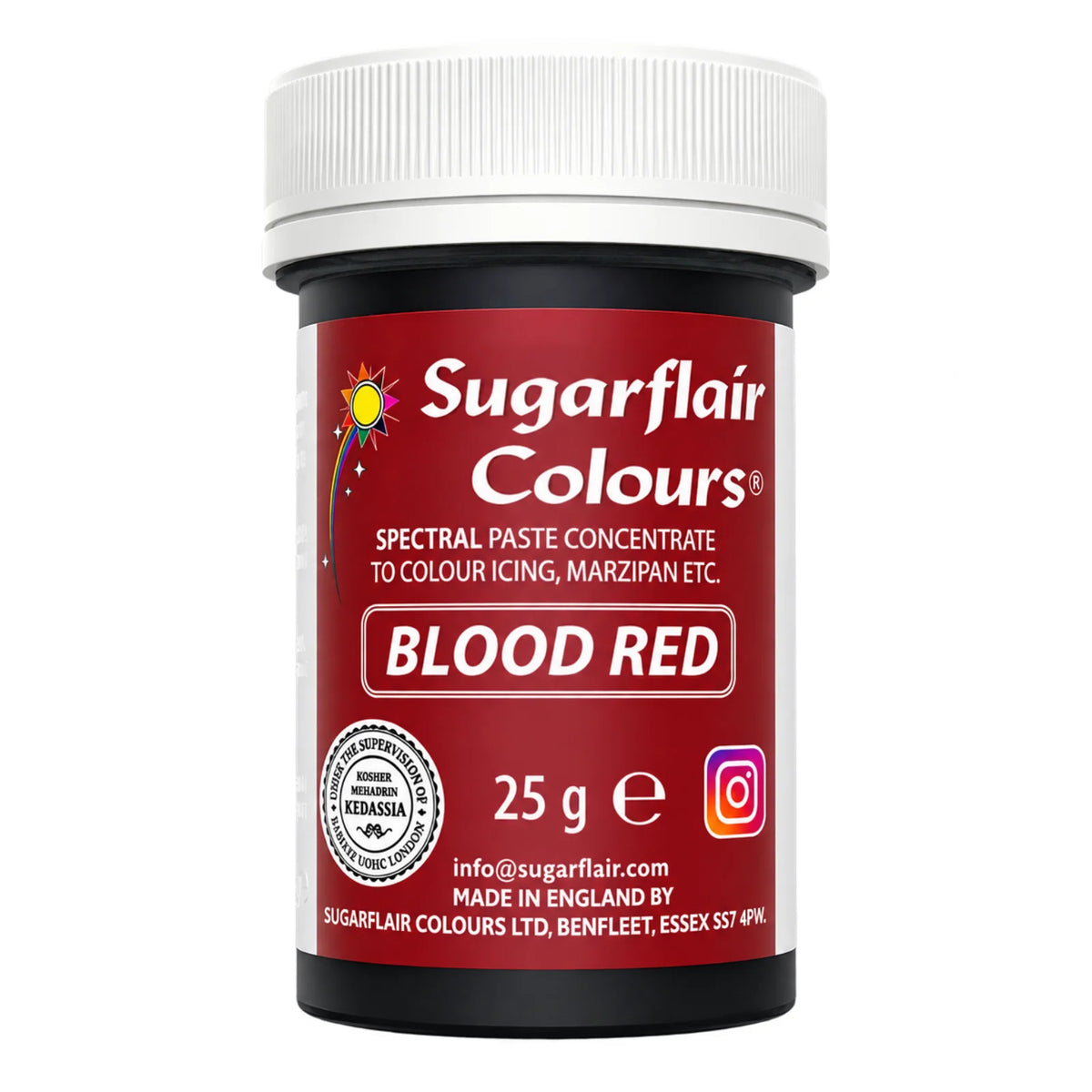 Red Blood Spectral Paste - Fondant and Buttercream Colour 25g - Sugarflair