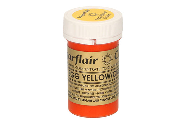 Yellow Egg Cream Spectral Paste - Fondant and Buttercream Colour 25g - Sugarflair
