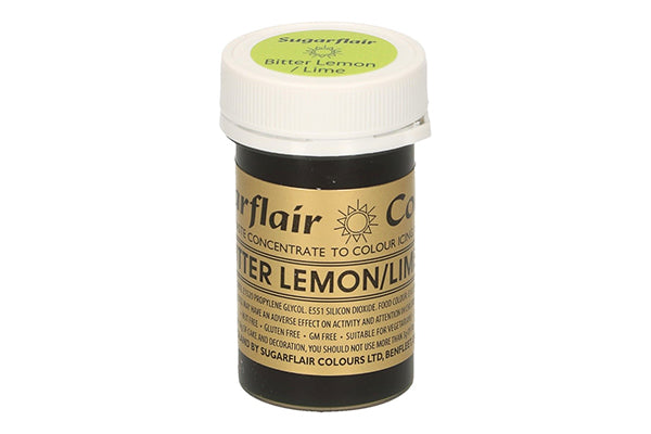 Lime Lemon Bitter Spectral Paste - Fondant and Buttercream Colour 25g - Sugarflair