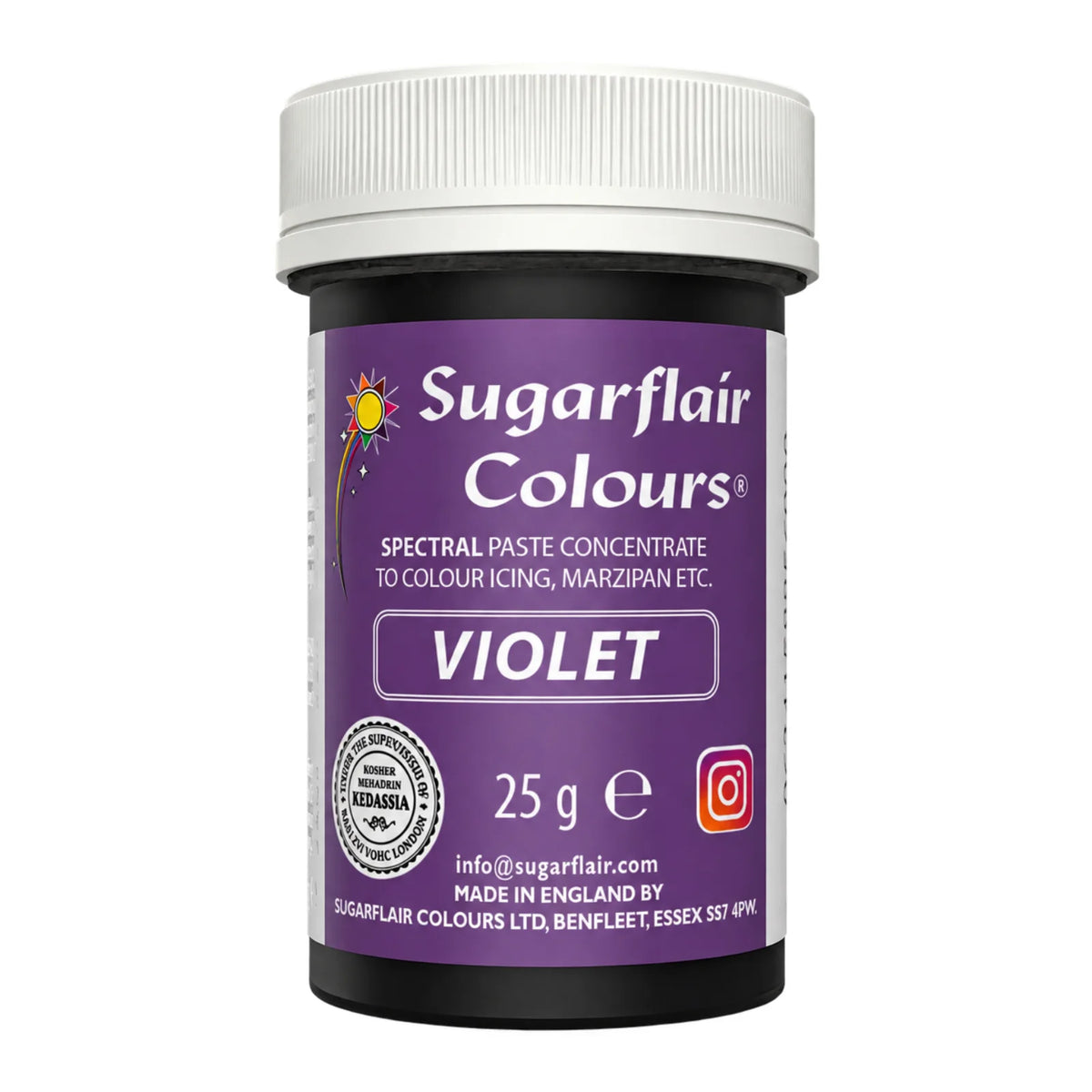 Violet Spectral Paste - Fondant and Buttercream Colour 25g - Sugarflair