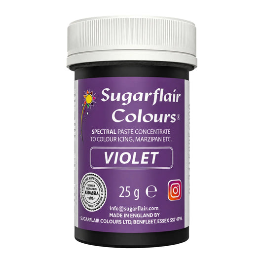 Violet Spectral Paste - Fondant and Buttercream Colour 25g - Sugarflair