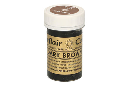 Brown Dark Spectral Paste - Fondant and Buttercream Colour 25g - Sugarflair