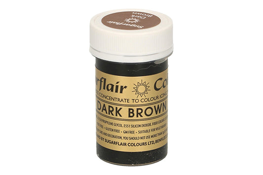 Brown Dark Spectral Paste - Fondant and Buttercream Colour 25g - Sugarflair