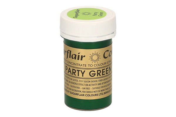 Green Party Spectral Paste - Fondant and Buttercream Colour 25g - Sugarflair