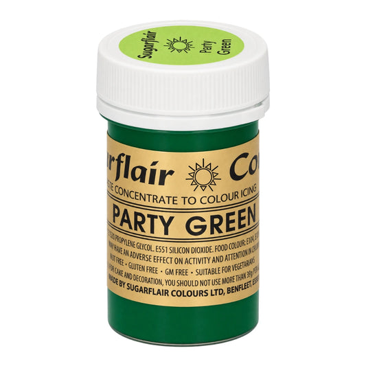 Green Party Spectral Paste - Fondant and Buttercream Colour 25g - Sugarflair