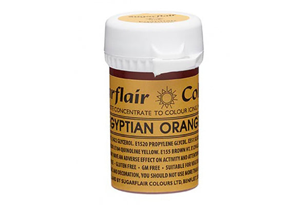 Orange Egyptian Spectral Paste - Fondant and Buttercream Colour 25g - Sugarflair