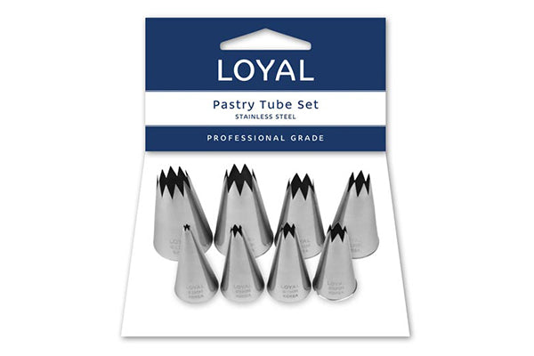 LOYAL SET PASTRY TUBES S S - STAR PASTRY TUBE S S