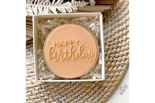 Happy Birthday Cursive Debosser ( Level Up!) - Little Biskut