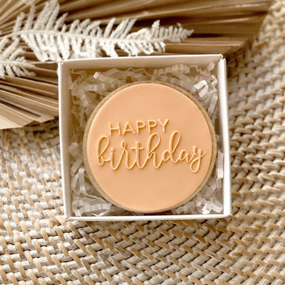 Happy Birthday Cursive Debosser ( Level Up!) - Little Biskut