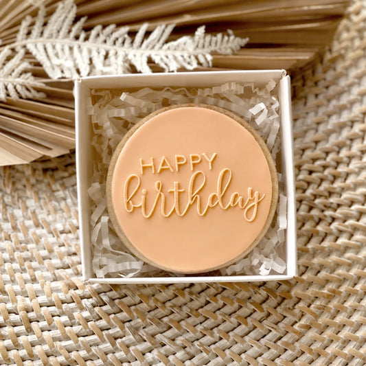 Happy Birthday Cursive Debosser ( Level Up!) - Little Biskut