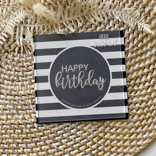 Happy Birthday Cursive Debosser ( Level Up!) - Little Biskut