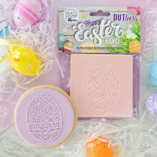 Floral Egg Outboss Easter - Sweet Stamp