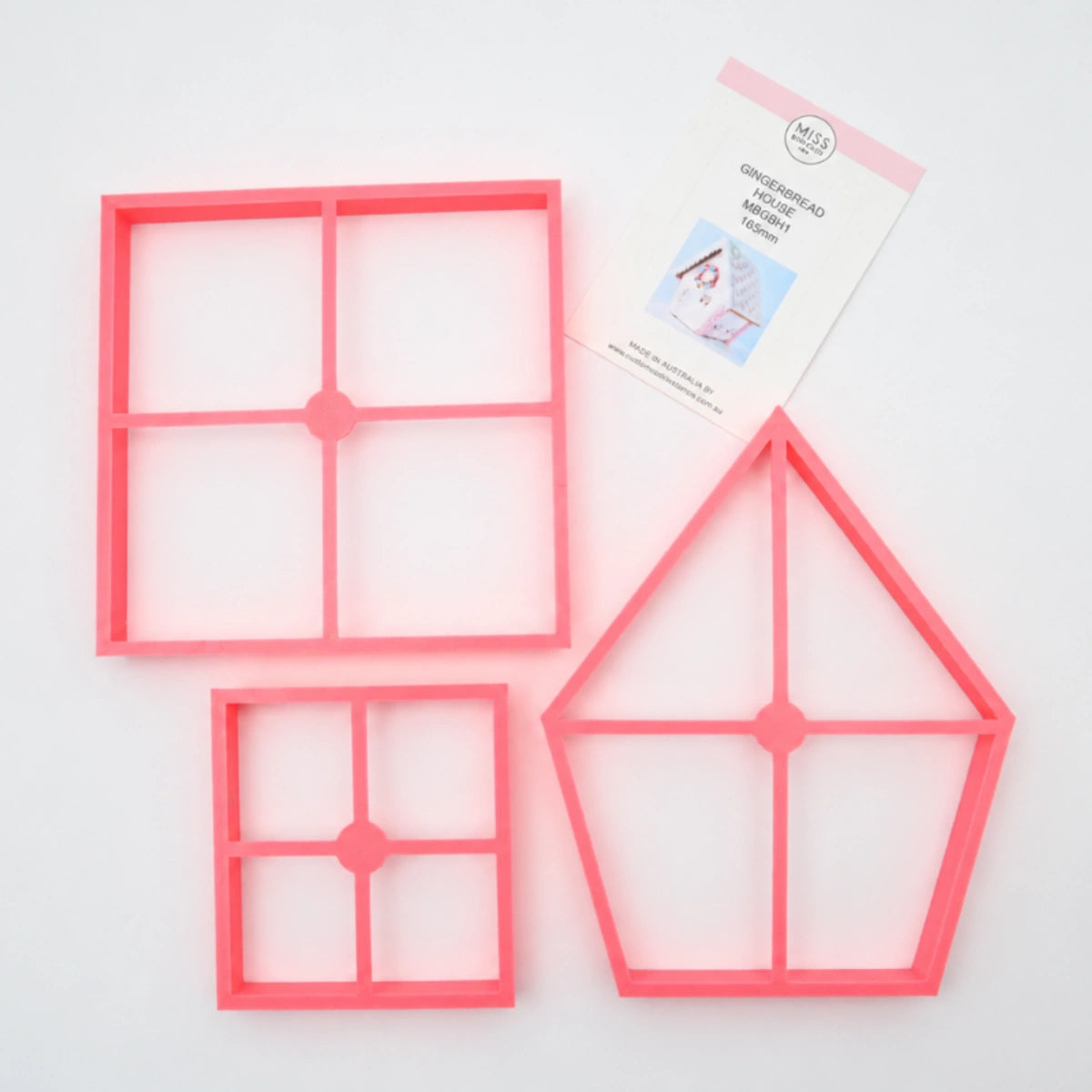 Gingerbread Cottage Cutter (Miss Biscuit) - Og Standard Set - Custom Cookie Cutters