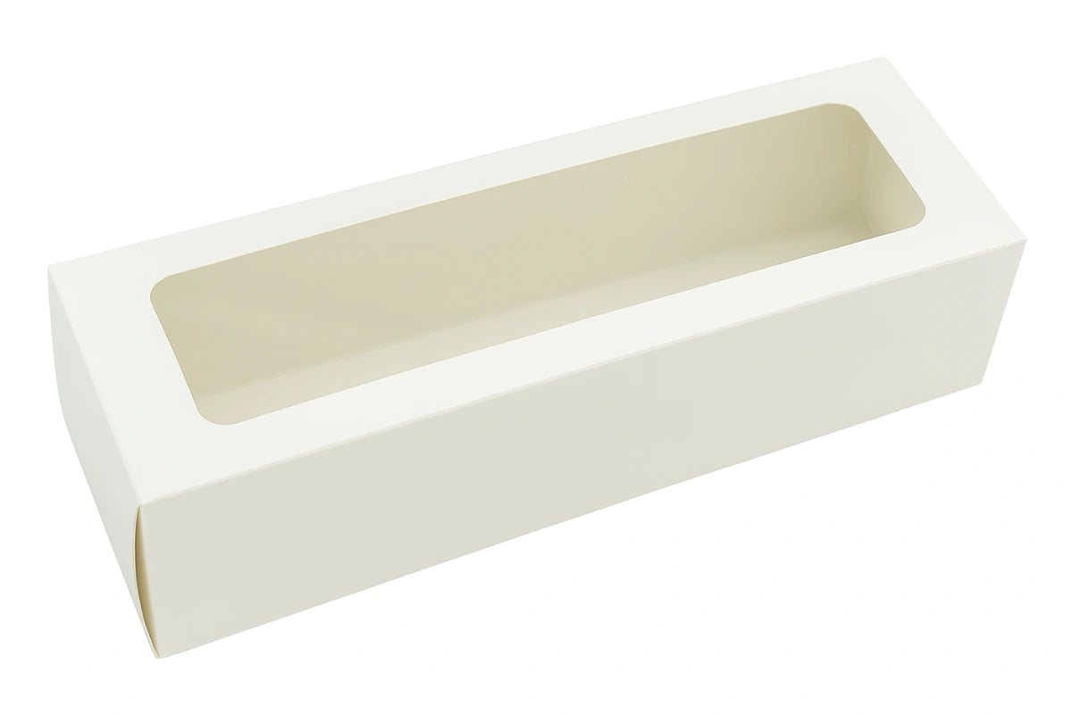 MACARON Box White Plain - Holds 6 macarons