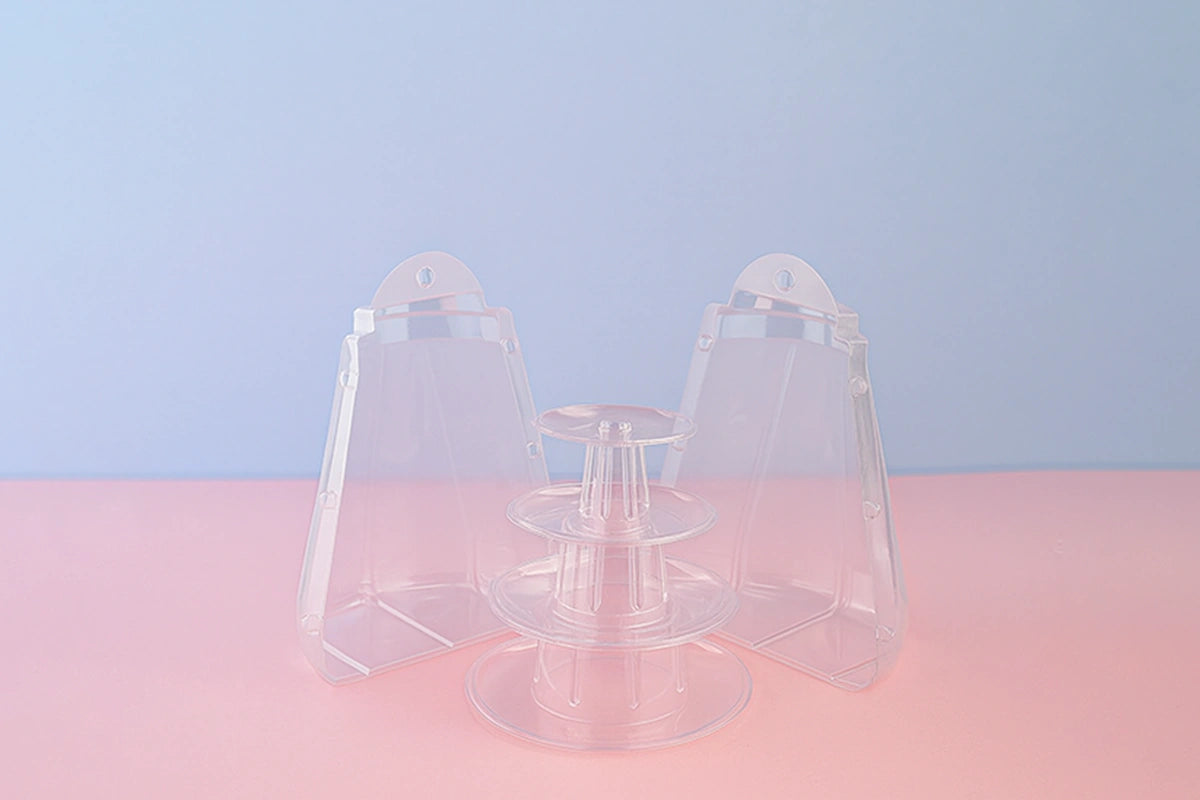 4 Tier PVC Macaron Stand - with Base - Iconic Cake Art