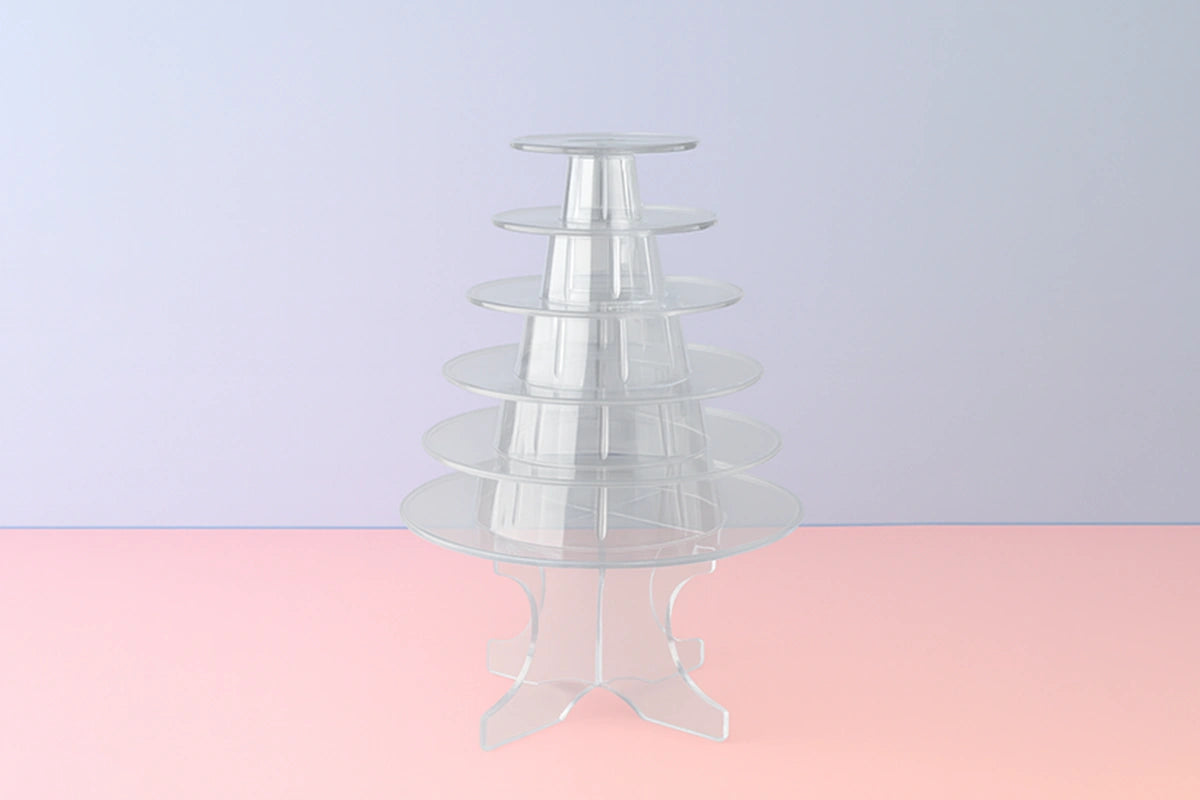 6 Tier Macaron Stand - with Base - Iconic Cake Art