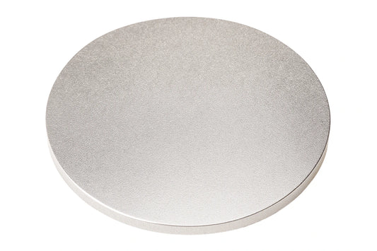 Silver Round Drum Cake Board-Masonite 12 Inch - Iconic Cake Art