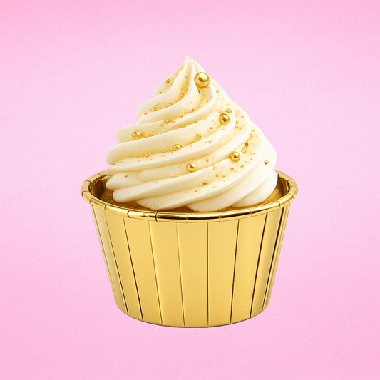 Metallic Gold Cupcake Liners (50 Pack) - Iconic Cake Art
