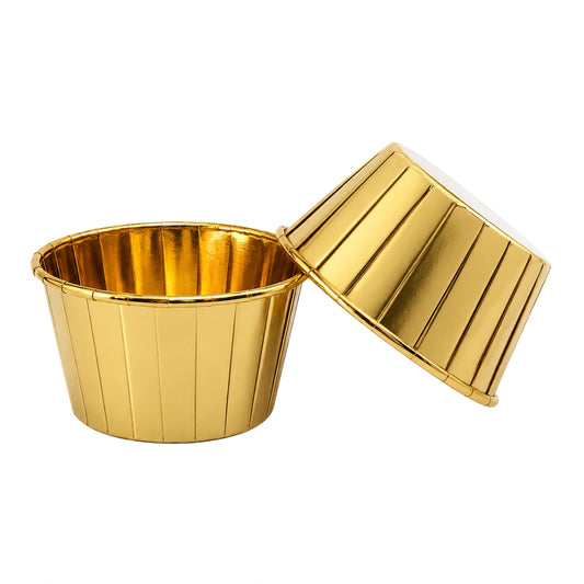 Metallic Gold Cupcake Liners (50 Pack) - Iconic Cake Art