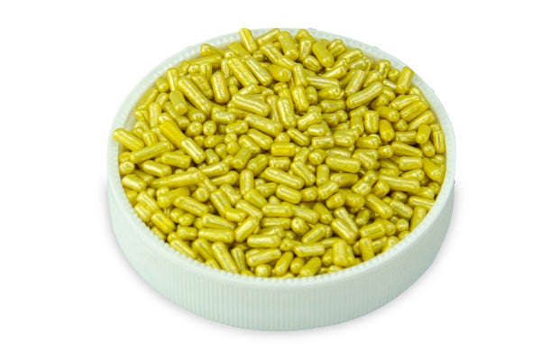 Metallic Gold Jimmies - Cake Toppings 1kg - Iconic Sprinkles
