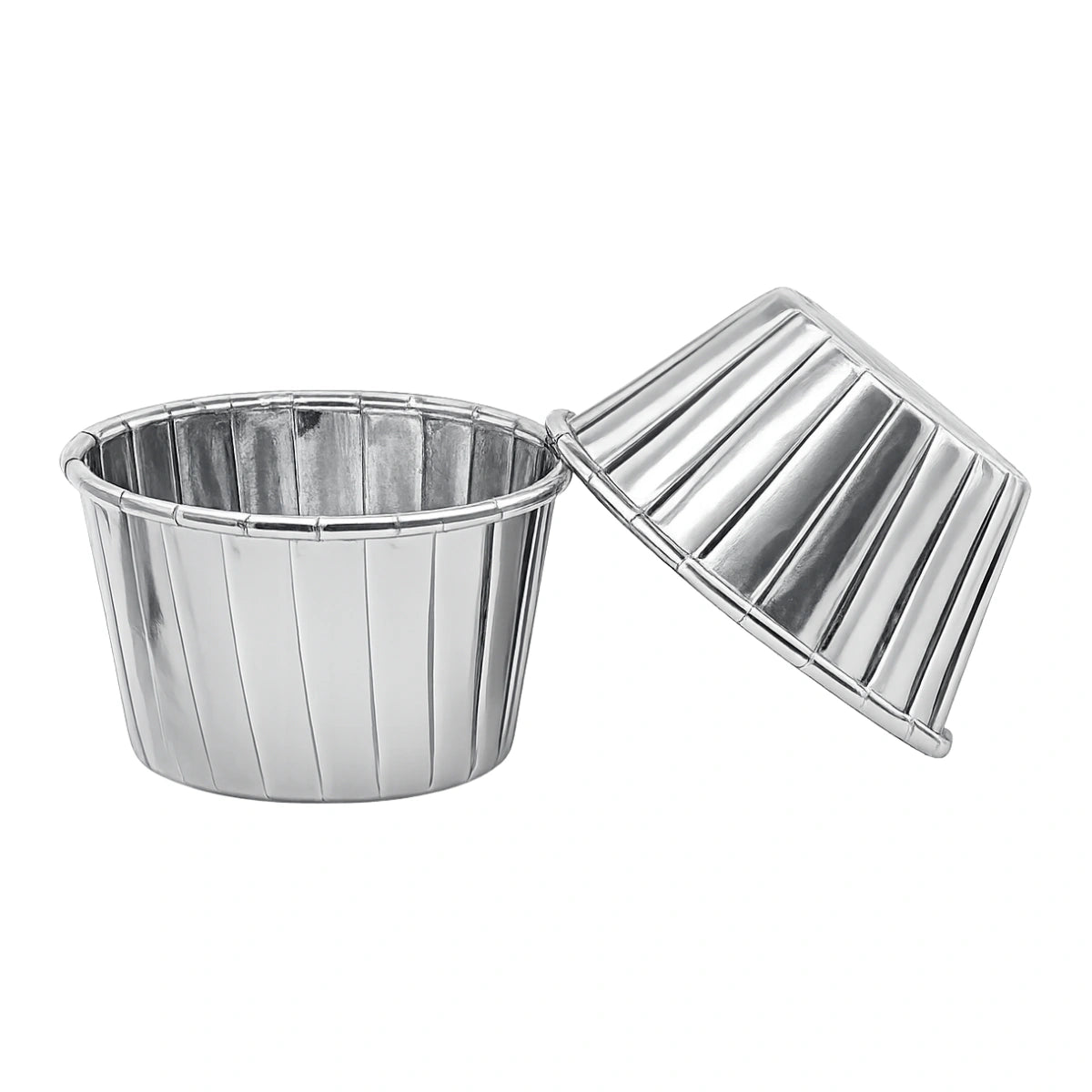 Metallic Silver Cupcake Liners (50 Pack) - Iconic Cake Art