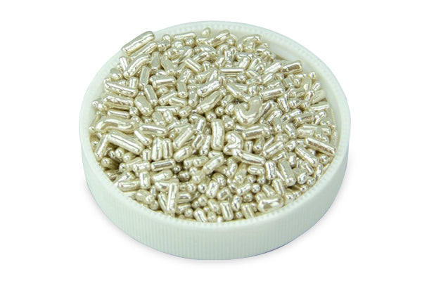 Metallic Silver Jimmies - Cake Toppings 1kg - Iconic Sprinkles