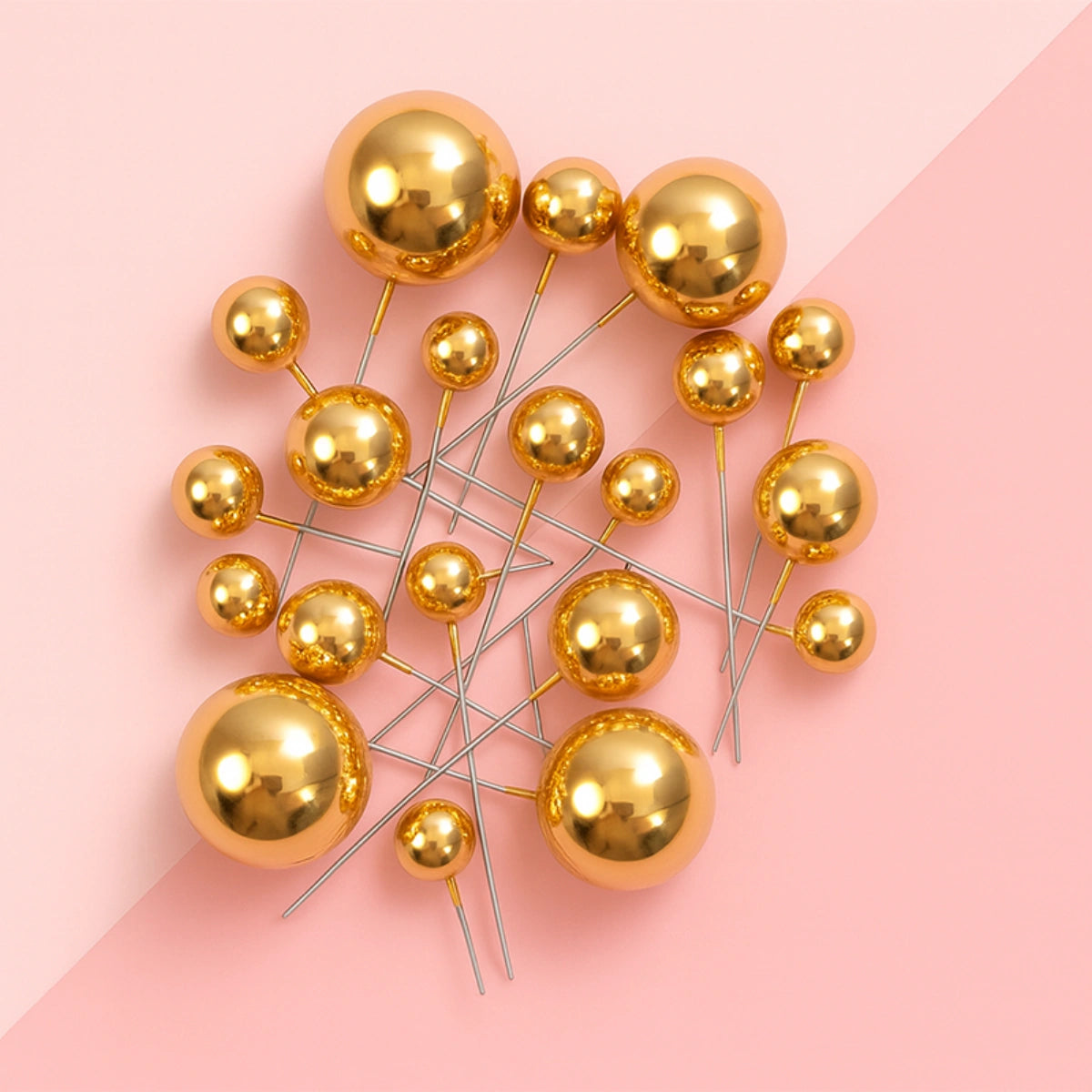 Gold Balls Decorations (20 Pack) - Iconic Cake Art