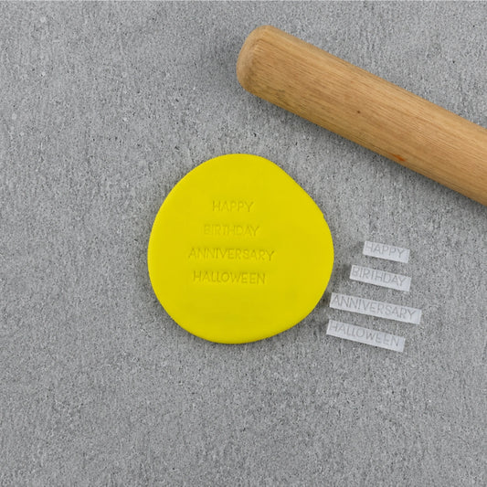 Birthday Mixed Message Embosser Set - Custom Cookie Cutters