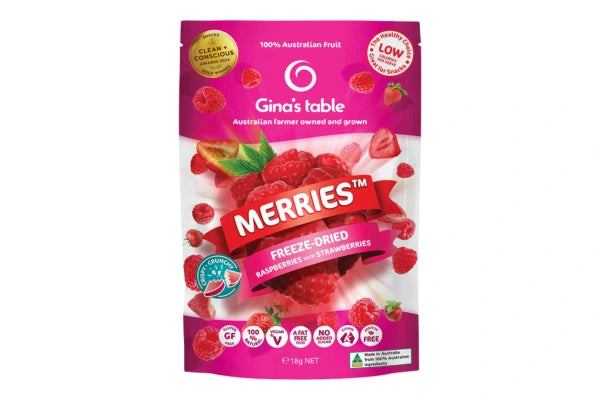 Freeze-Dried Strawberries and Raspberries 18g - Ginas Table