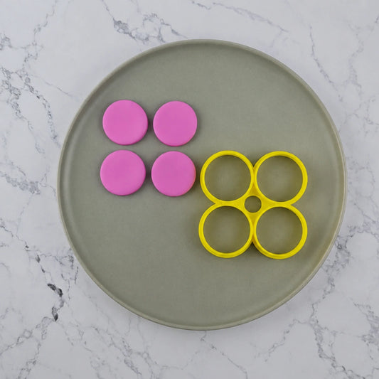 Mini Round Multi Cutter (Suits the Debossers) 4 x 46mm - Custom Cookie Cutters