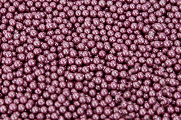 Pink 1kg Metallic Edible Cachous Pearls 4mm - Iconic Sprinkles