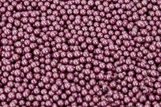 Pink 1kg Metallic Edible Cachous Pearls 4mm - Iconic Sprinkles
