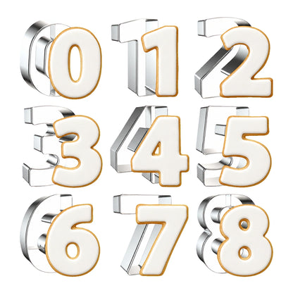 Number Cutter Set 10cm - Stainless Steel Iconic Cake Art