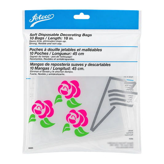 Two Colour Decorating Bag Inserts Piping Bags 18 Inch (10 Pack) - Ateco