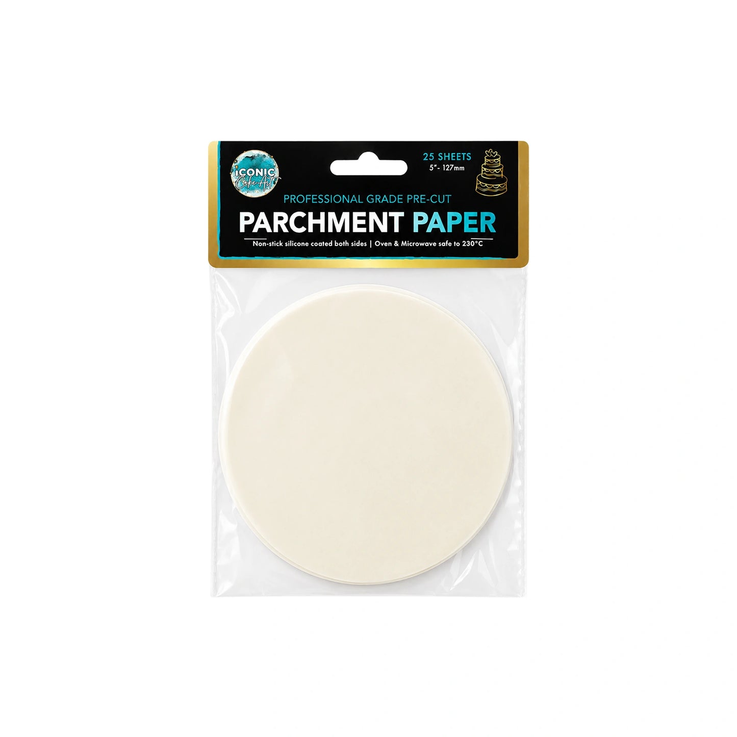 5 Inch - Pre-Cut Parchment Paper Round - 25 Sheets