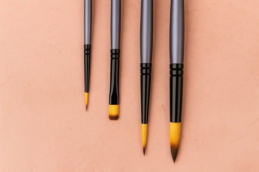 Premium Paint Brush Set Taklon Brushes - Set 002
