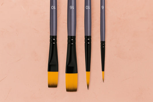 Premium Paint Brush Set Taklon Brushes - Set 005