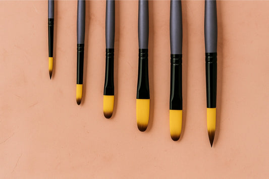 Premium Paint Brush Set Taklon Brushes - Set 007
