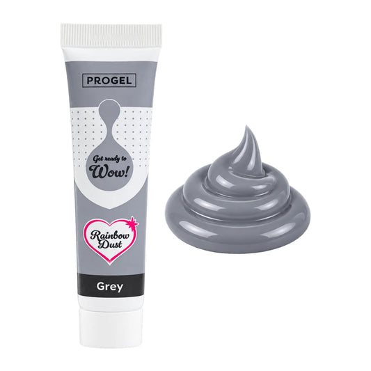 Grey ProGel Food Colour 25g - Rainbow Dust
