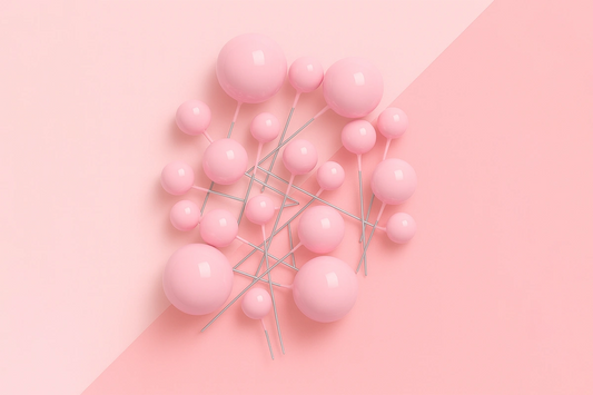 Pink Ball Topper (20 Pack) - Iconic Cake Art