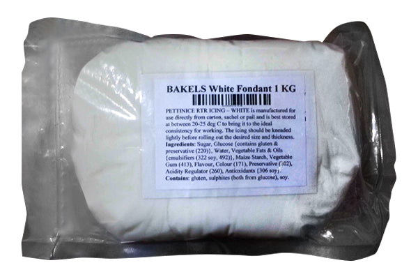 White Fondant Pettinice RTR Icing Mb 1kg - Bakels