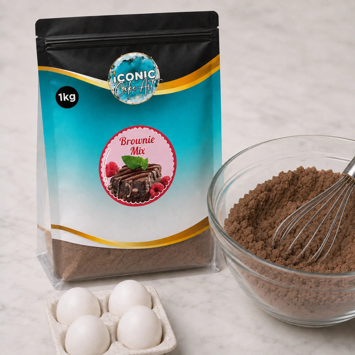 Chocolate All-In Choc Chunk Brownie Mix 1kg - Iconic Cake Art