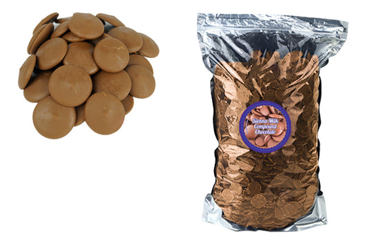 Sienna Milk Compound Buttons 5kg - Cadbury