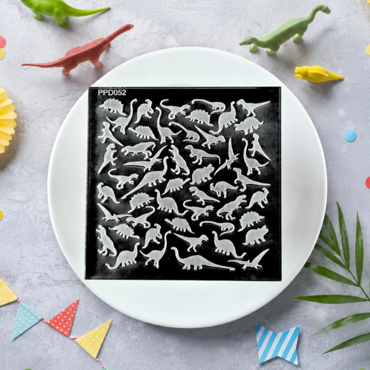 Dinosaurs Pattern Plate - Custom Cookie Cutters