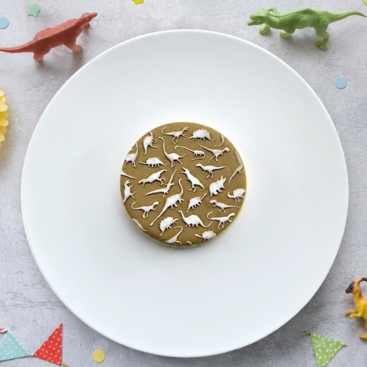 Dinosaurs Pattern Plate - Custom Cookie Cutters