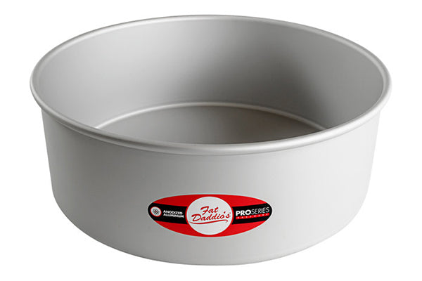 10 Inch Round x 4 Inch Deep Cake Pan Solid Bottom - Fat Daddios