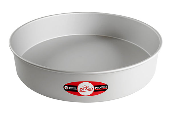 14 Inch Round x 3 Inch Deep Cake Pan Solid Bottom - Fat Daddios